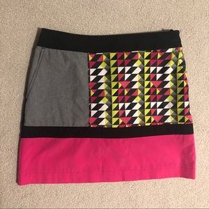 Annika Cutterbuck Pink Green Golf Skirt